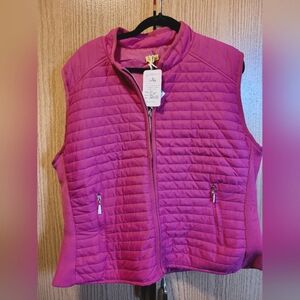 DAISY quilted pink vest
